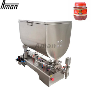 Máquina de enchimento de pasta e misturadora horizontal semi-automática 100-1000ml