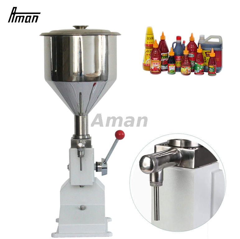 Máquina de envase manual de pasta Máquina envasadora de pasta alimentícia semiautomática manual semi-automática de aço inoxidável 304
